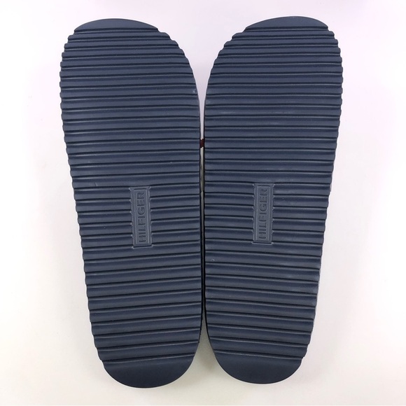 Tommy Hilfiger Men's Rafael Color Block Pool Slides in White/Gray Shoes - Picture 7 of 8